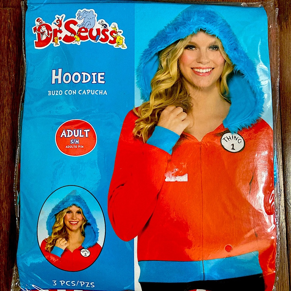 Dr. Seuss Thing 1/Thing 2 Hoodie Halloween Costume